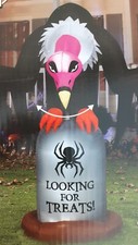 NIB Halloween 7.5' H Self-Inflate INFLATABLE Plastic VULTURE w/ Motion  Light