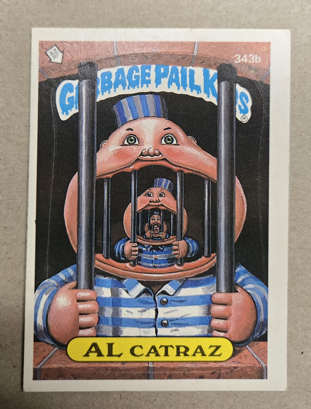 1987 Topps Garbage Pail Kids Series 9 #343b Al Catraz Trading Card