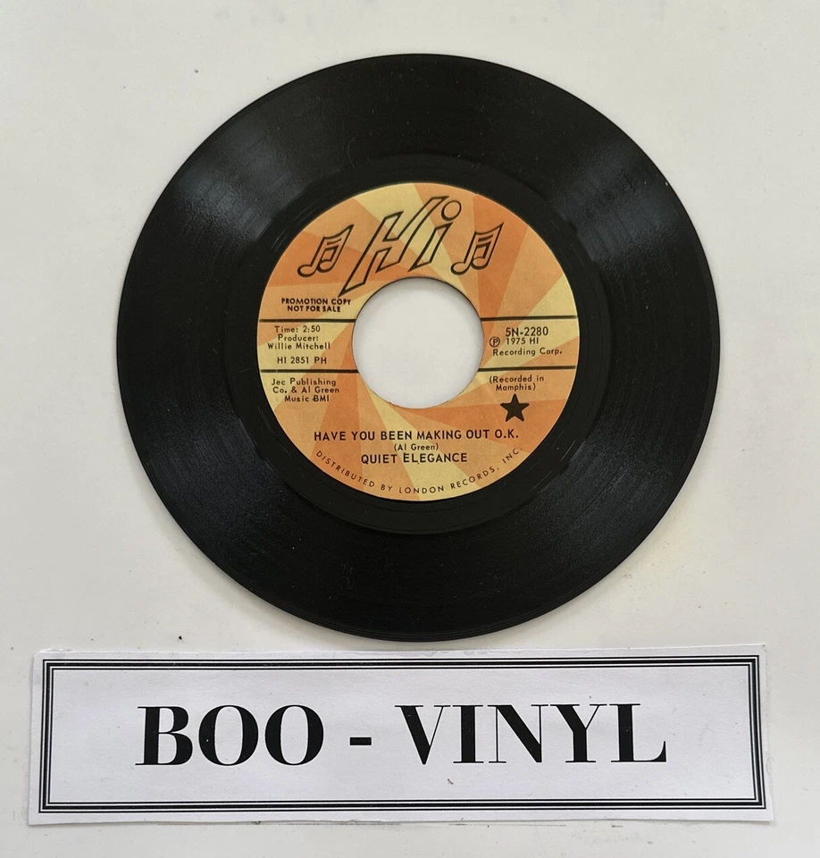Quiet Elegance - Have You Been Making Out O.K. 7” Promo Soul / Funk Vinyl NM - Image 2 of 4
