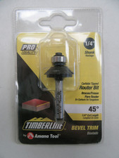 AMANA TOOL TIMBERLINE BEVEL TRIM CARBIDE TIP DRILL ROUTER BIT 1/4" SHANK 200-18