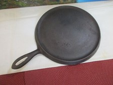 Vintage Griswold Żeliwna okrągła patelnia 739 Seria #9 Duże skośne logo ~ Ref. P2
