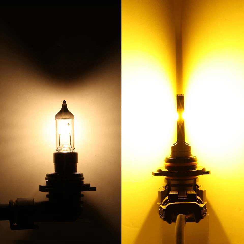 AUXBEAM 9005 HB3 LED Headlight High Beam 25000LM Bright 3000K Yellow Wireless 2x - Image 3 of 4