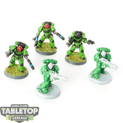 Space Marines - 5 Primaris Hellblasters - teilweise bemalt