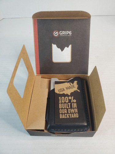 NEW Grip6 Grip 6 RFID Block Wallet Aluminum Silver With Leather Case NIB - Picture 2 of 11