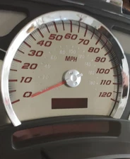 Stainless Steel Gauge Face Kit Red Text Matching Pointers GM 2003-2006 US Speedo