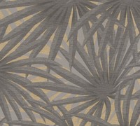 Vliestapete BläTter Palme Grau Gold Metallic Livingwalls 37861-1 (3,36€/1Qm)