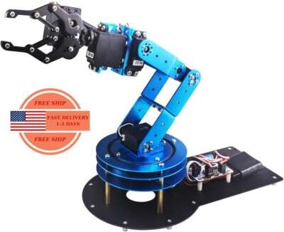 Kit de brazo robótico de programación de 6 grados de libertad con 5 servos