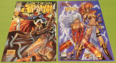 Angela Glory #1 Variant 1B & Medieval Spawn Witchblade #1 (Ennis) 1996
