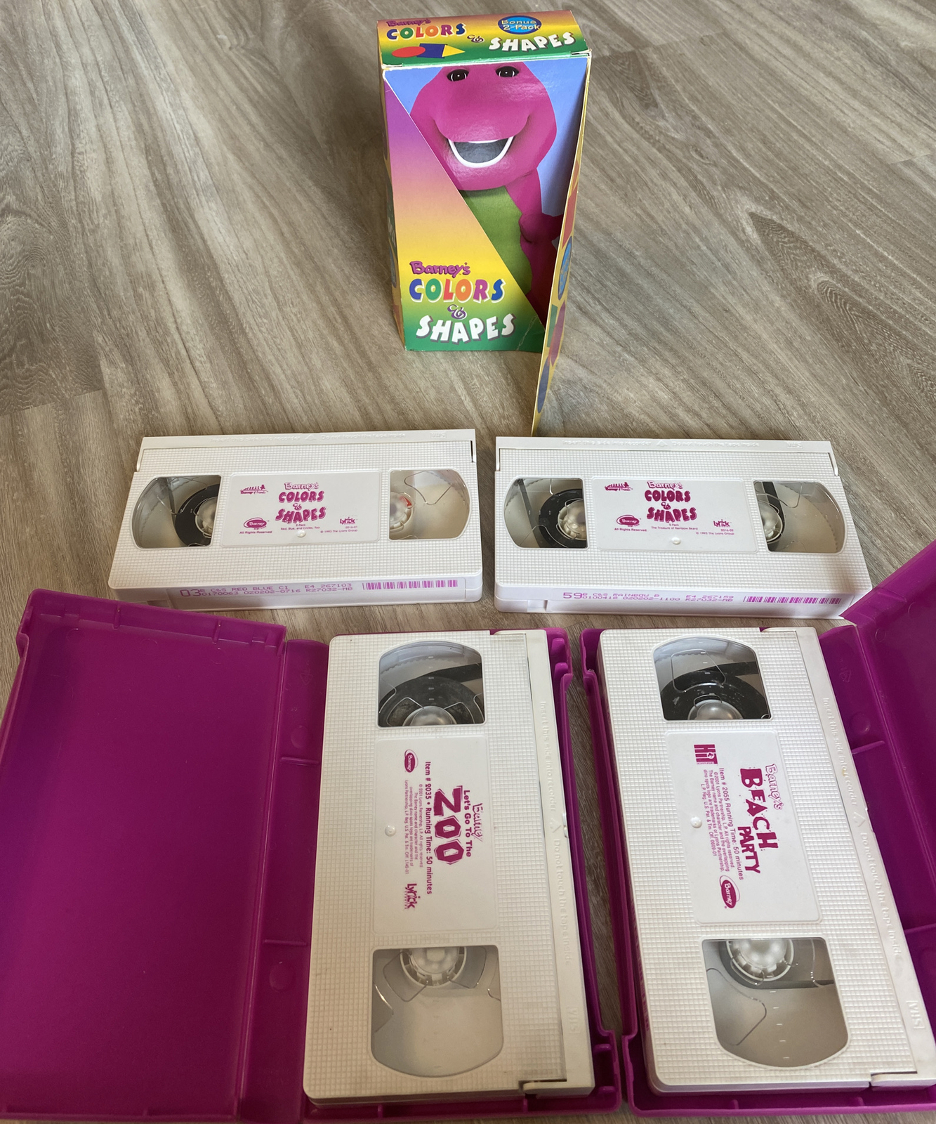 Lot Of 4 Barney Vhs Colors & Shapes, Let’s Go To The Zoo & Barney’s ...