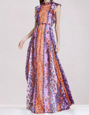 Vacation Holiday Long Party Women Sleeveless Floral Printed Ruffle Maxi Dresses