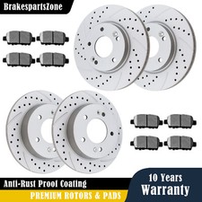 Front & Rear Brake Rotors Pads fit for Hyundai Elantra Coupe Veloster Kia Forte