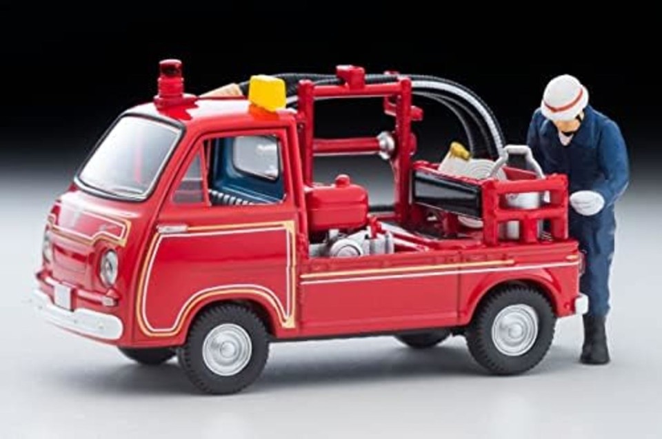 TOMICA LIMITED VINTAGE 1/64 LV68c Subaru Sambar Pump Fire Engine Mini