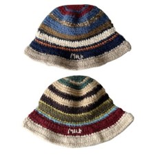 Popular Bucket Hat Knitting Fisherman Hat Women Sun Hat Handcrochet Spring Cap