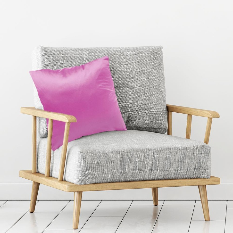 Satin Silk Sofa Pillow Cover Hidden Zipper Comfortable Pillowcase for