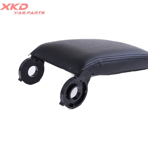 Black Armrest Center Console Lid Cover Leather Synthetic For 1999-2004 BMW E46 - Picture 5 of 7