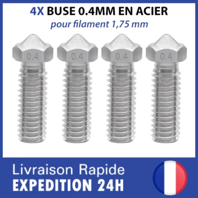 - SENZA MARCHIO/GENERICO - 4pcs buse en acier 0.4mm pour Anycubic Vyper / Kobra Max imprimante 3D nozzle