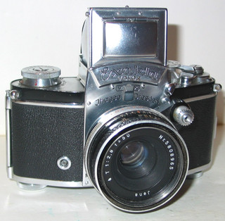 IHAGEE EXAKTA VAREX VX SLR KAMERA MIT TESSAR 2 8/50MM OBJEKTIV C 1951