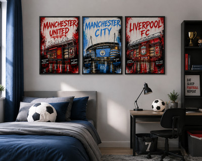Football Stadium Print Custom Club Wall Art Man Utd Liverpool Arsenal