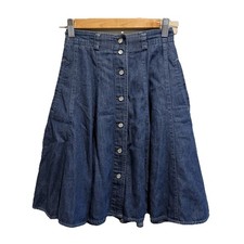 90s Liz Sport Light Weight Denim Skirt Buttons  XS