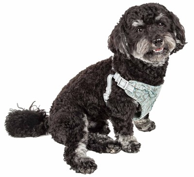   'Fidomite' Dog Harness with Built-in Designer Textured Dog Bowtie - Pet Har...