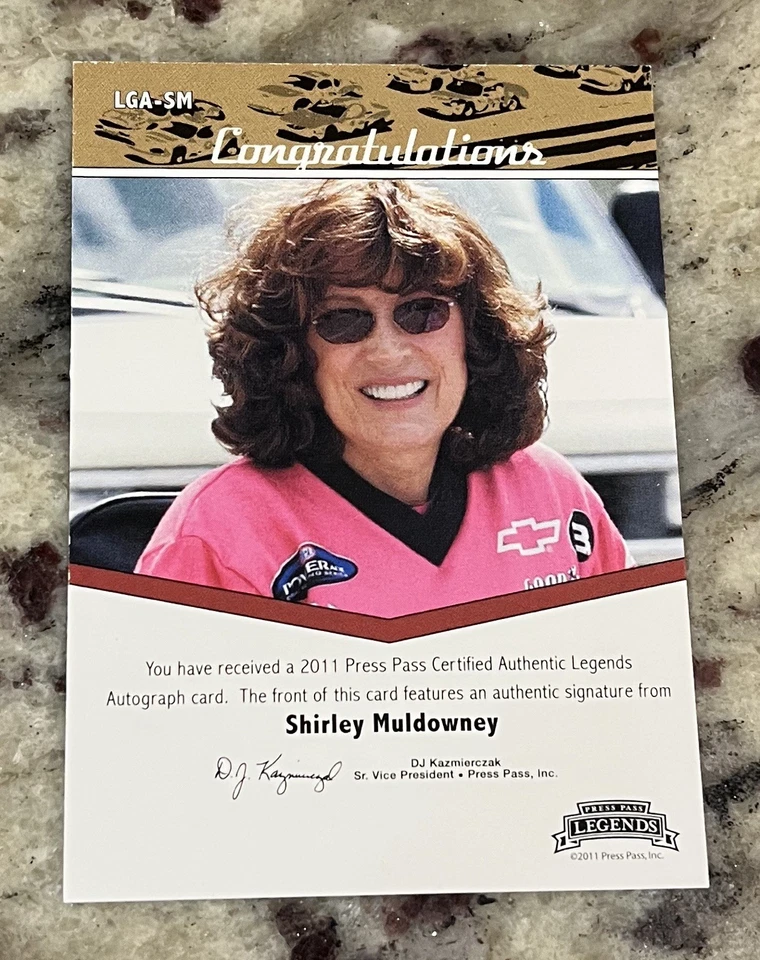 Shirley Muldowney 2011 Press Pass Authentics Autograph No. LGA-SM #’D 41/99 - Image 2 of 2