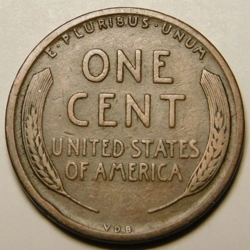 1909 VDB Lincoln Wheat Cent Penny VG-F  "Actual Coin Pictured"