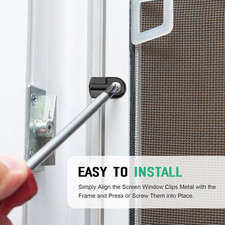 20 Pack Flush Storm Window Screen Door Clips to Hold in Windows, Storm Door G...