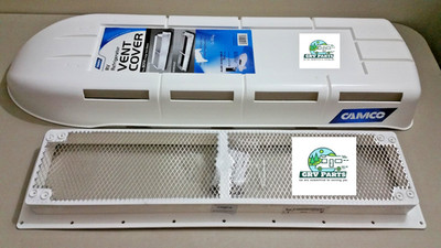 RV Refrigerator Vent Cover and Base  Polar White For Dometic and Newer Norcold  