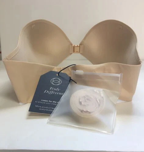 Sujetador sin tirantes/push up 34B Top Seller nuevo con etiquetas color carcasa. Cierre oro rosa Foto 3 de 4