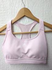 Adidas Sports Bra Pink Powerreact Medium Support Aeroready Size Small A-C