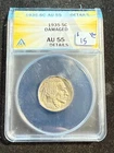1935 BUFFALO NICKEL ANACS AU 55 DETAILS DAMAGED 282