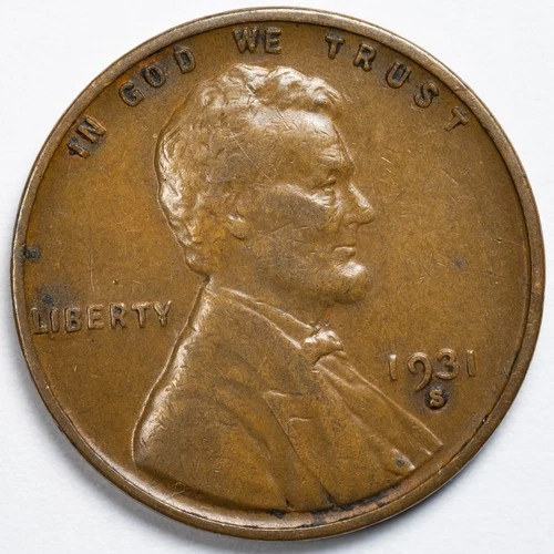 1931-S Lincoln Wheat Penny Extremely Fine (XF) - San Francisco Mint