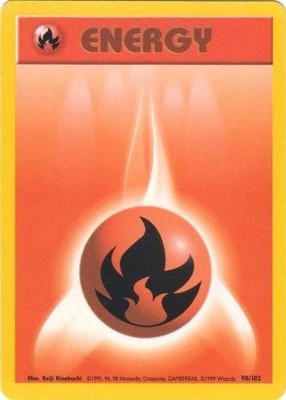 Fire Energy 098/102 Common Regular Base Set LP