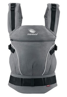 manduca First Babytrage aus Bio-Baumwolle für neugeborene bis 20 kg, Dark Grey