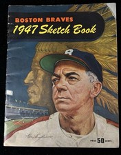 1947 Boston Braves Sketch Book Yearbook Warren Spahn Sain Holmes Torgeson⚾️