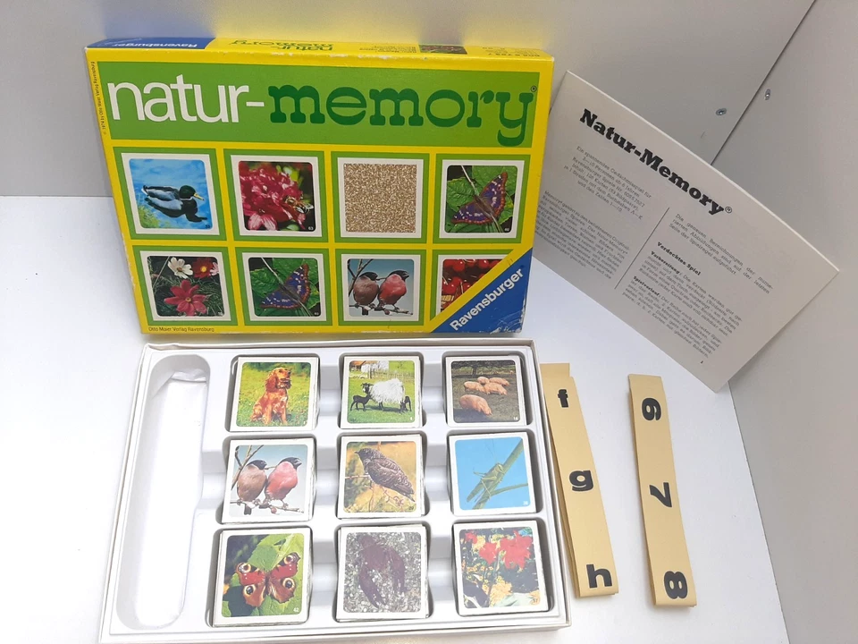 Kaum bespielt + sauber: natur memory Ravensburger Spiele 1974 Rarität TOP - Bild 2 von 4