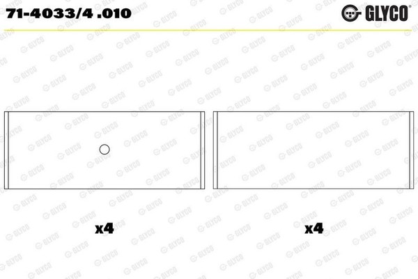 Glyco Pleuellager 71-4033/4 .010 FüR Alfa Romeo Chevrolet CitroËN-image