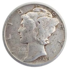 1935-D Mercury Dime VF Very Fine 90% Silver
