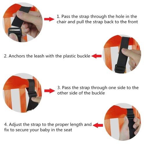 High Chair Straps, Adjustable 5 Point Harness Baby Safety Strap Belt for... - Picture 4 of 5