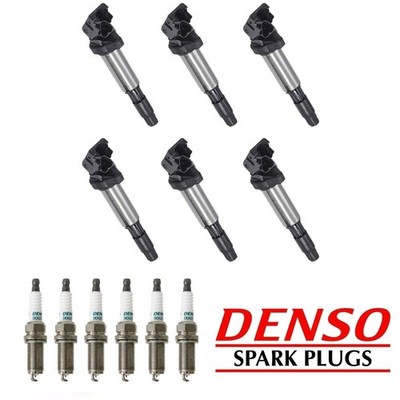 ACEON Ignition Coil & 6 DENSO Spark Plug For BMW 325i 328i 330i 530i X3 X5 X6