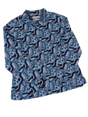 Seasalt Larissa Shirt Womens UK 12 Abstract Patterned Lightweight Long Sleeve 
