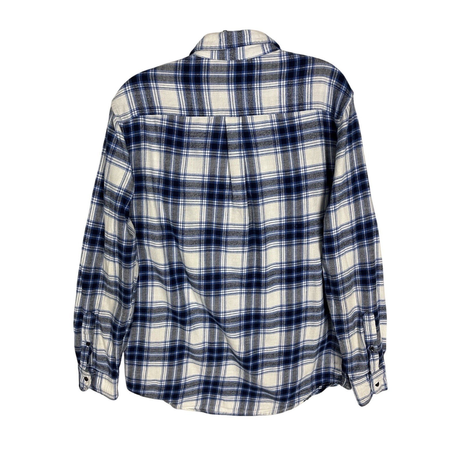 Mens Chaps Performance Button Down Blue Plaid Fla… - image 4