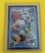 2025 Panini  Optic - Rated Rookie T.J. Sanders #226 Purple Shock Prizm (RC)