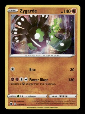 ZYGARDE 028/073 HOLO RARE CHAMPION'S PATH POKEMON NM
