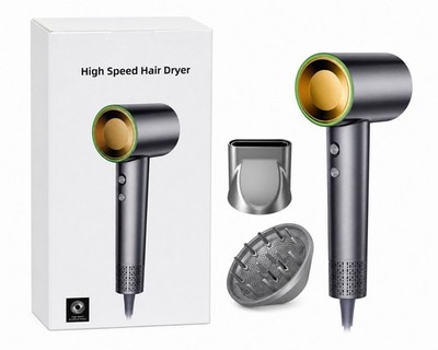High Speed Hair Dryer 150,000 RPM Brushless Motor Ionic Blow Dryer w/ Diffuser