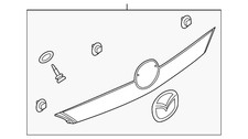 Genuine Mazda Garnish Lift Gate C51350810F50 / C513-50-810f-50 OEM