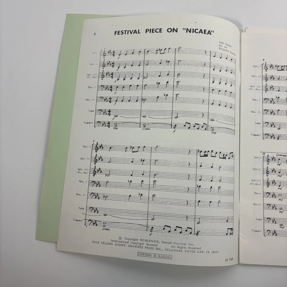 Festival Piece on Nicaea Instrumental Conductor Score & Parts John Dykes - Image 4 of 4