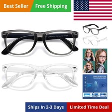 2-Pack Kids Blue Light Blocking Glasses Screen Glasses for Boys Girls