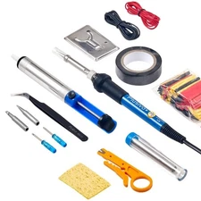 Cautin Para Soldar Estaño Electrico 110v Kit con Puntas Bomba de Desoldar US-60W
