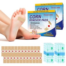 2 Pack 48 PCS Corn Remover Pads Plantar Wart Remover Toes 40 Salicylic Acid